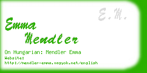 emma mendler business card